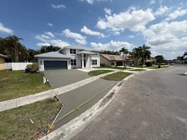 Long-lasting concrete driveway installation in Palm Beach County
