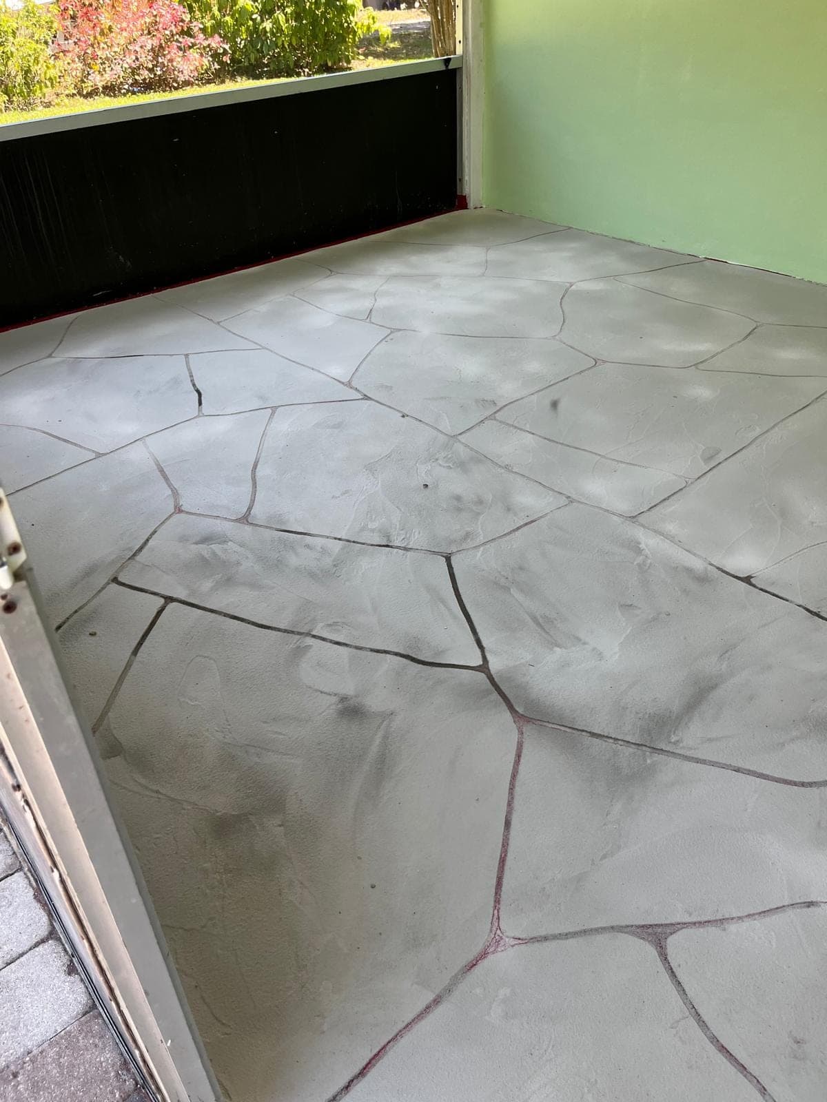 Driveway slab work in progress