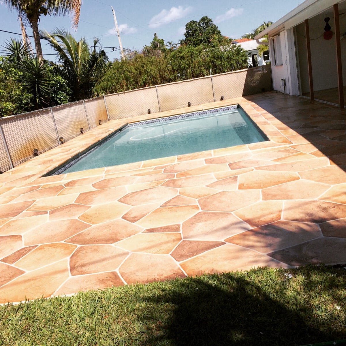 Rectangular pool deck