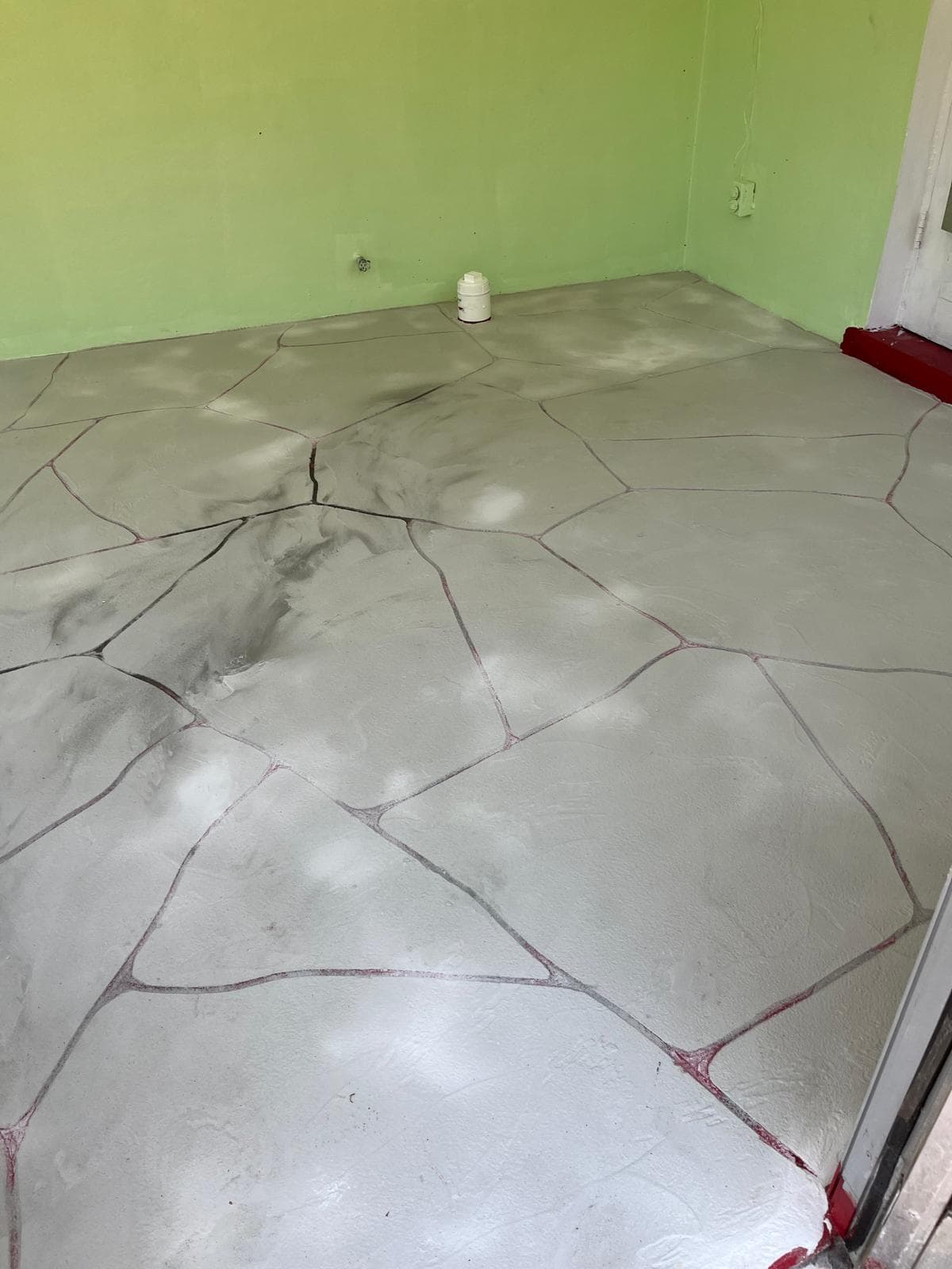 Grey flagstone overlay