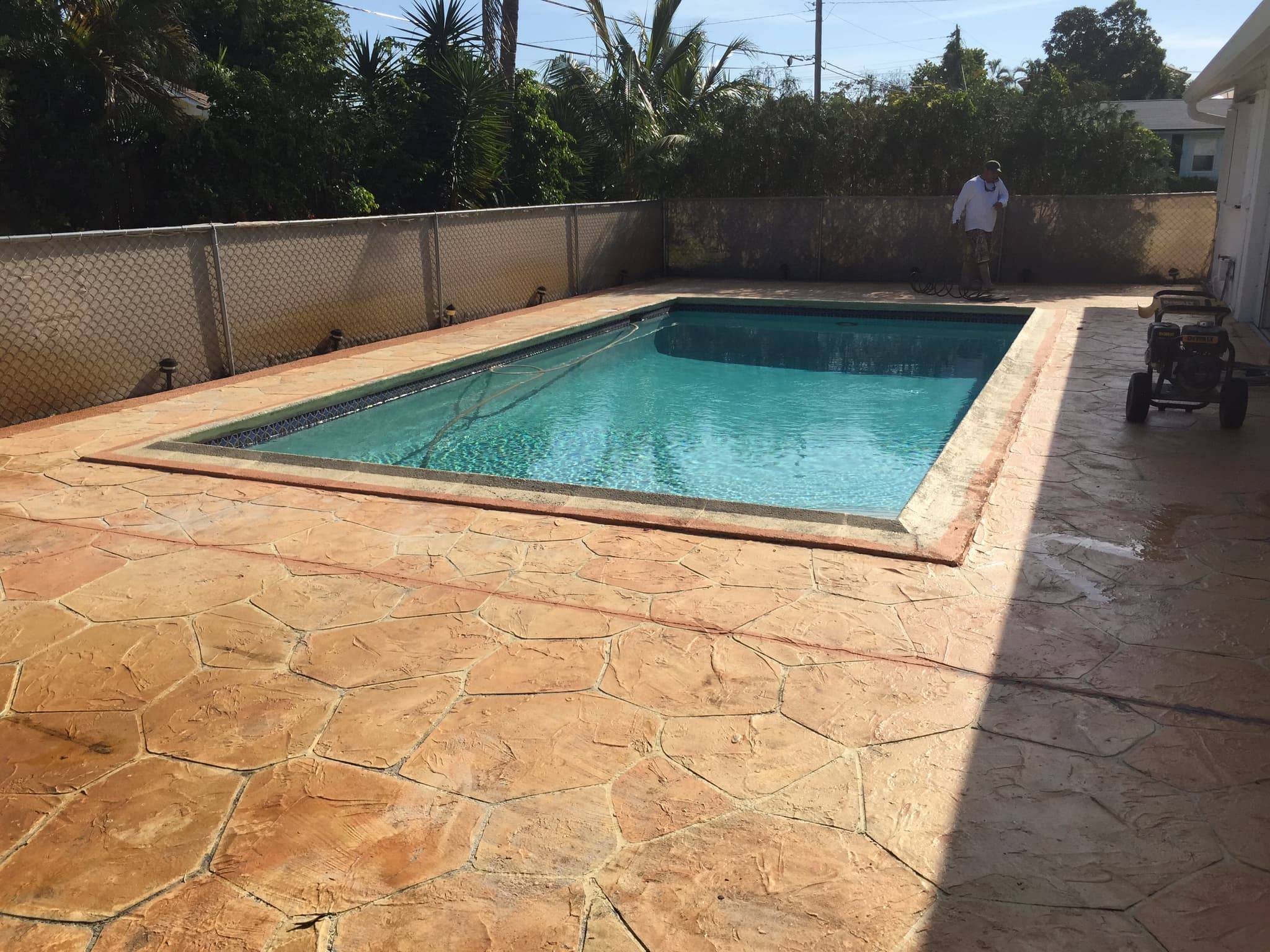 Pool deck resurfacing